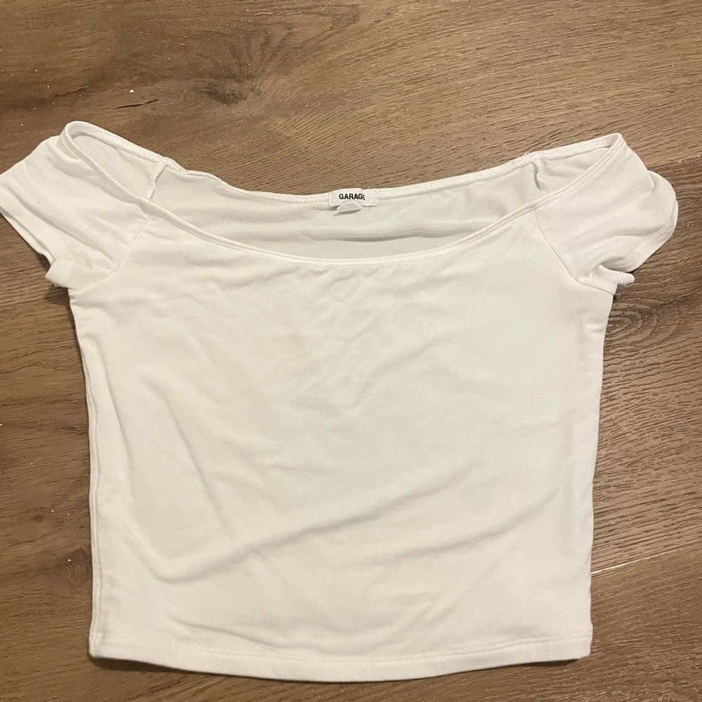 Garage White Off-Shoulder Blouse